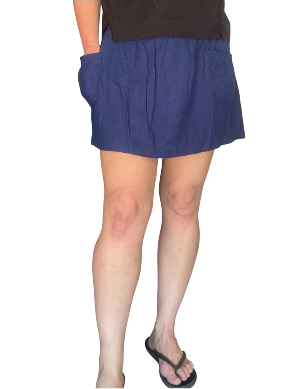 Skirt dark blue rayon and linen size small